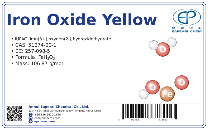 Iron Oxide Yellow — label CAS 51274-00-1