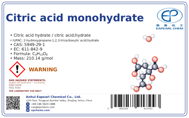 Citric Acid Monohydrate