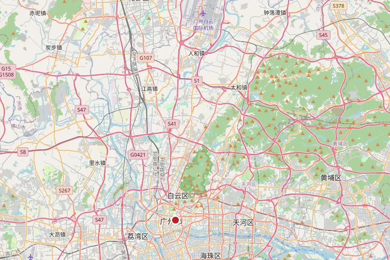 Map of Guangzhou, Guangdong province — Eapearl Chemical commercial office