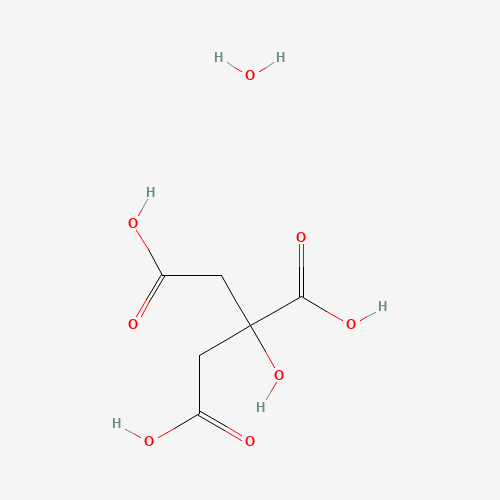 Szkielet 2D Citric Acid Monohydrate, CAS 5949-29-1, wzór C₆H₁₀O₈