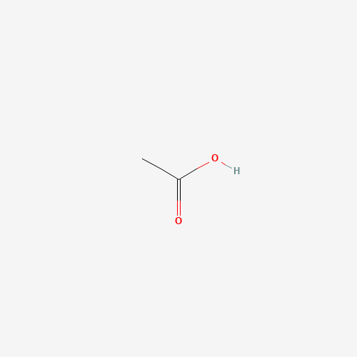 Szkielet 2D Acetic acid, CAS 64-19-7, wzór C₂H₄O₂