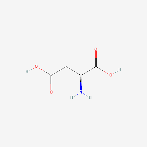Szkielet 2D L-Aspartic acid, CAS 56-84-8, wzór C4H7NO4