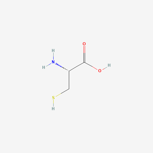 Szkielet 2D L-Cysteine, CAS 52-90-4, wzór C3H7NO2S