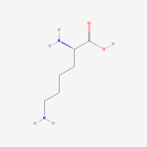 Szkielet 2D L-Lysine, CAS 56-87-1, wzór C6H14N2O2