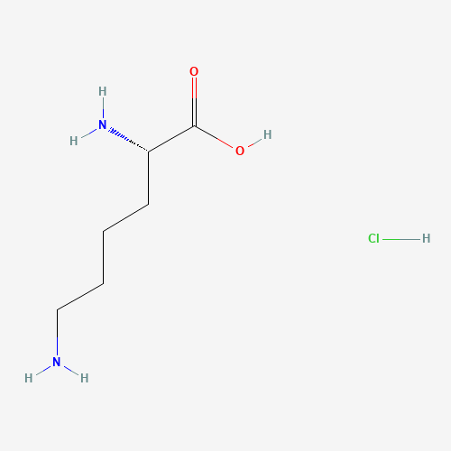 Szkielet 2D L-Lysine HCl, CAS 657-27-2, wzór C₆H₁₅ClN₂O₂