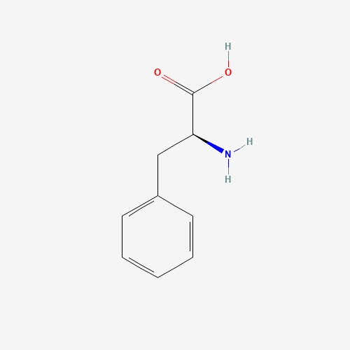Szkielet 2D L-Phenylalanine, CAS 63-91-2, wzór C9H11NO2