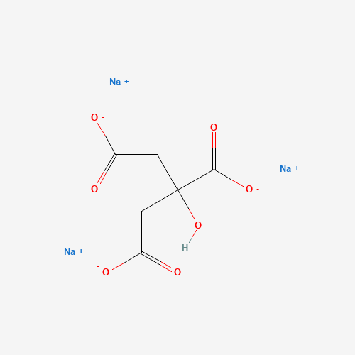 Szkielet 2D Sodium citrate, CAS 68-04-2, wzór C₆H₅Na₃O₇