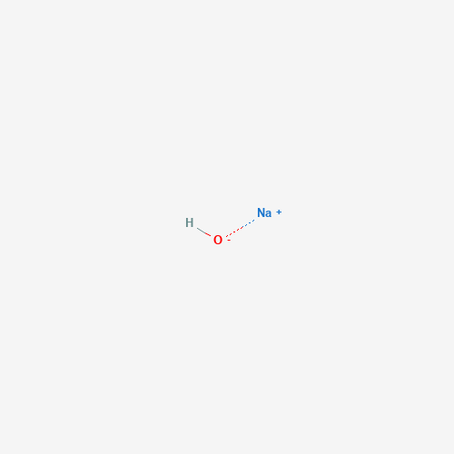 Szkielet 2D Sodium hydroxide, CAS 1310-73-2, wzór HNaO